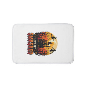 Let Get Smashed Halloween Haunted Castle Witches P Bath Mat