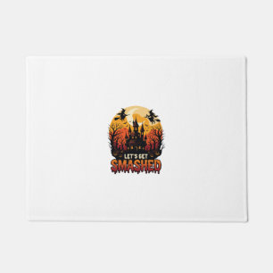 Let Get Smashed Halloween Haunted Castle Witches P Doormat