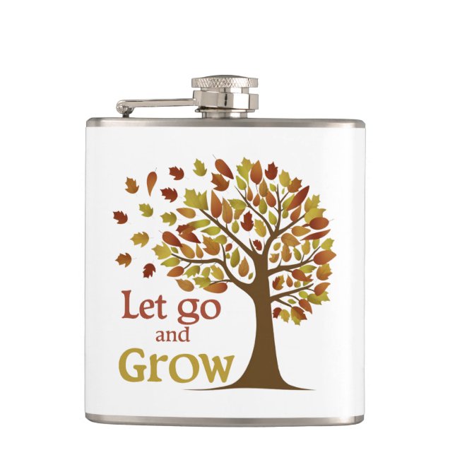 Let Go And Grow Tree Flask (Front)