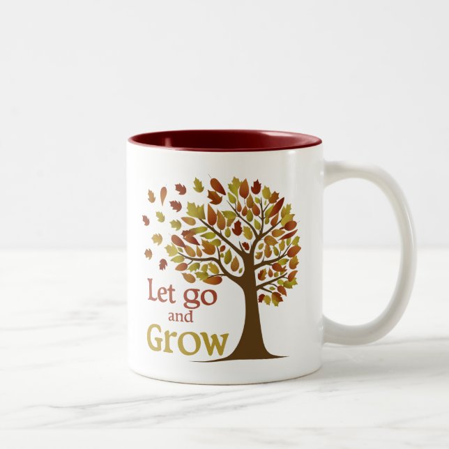 Let Go And Grow Tree Two-Tone Coffee Mug (Right)