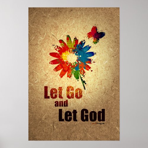 Let Go and Let God 12 step recovery program Poster