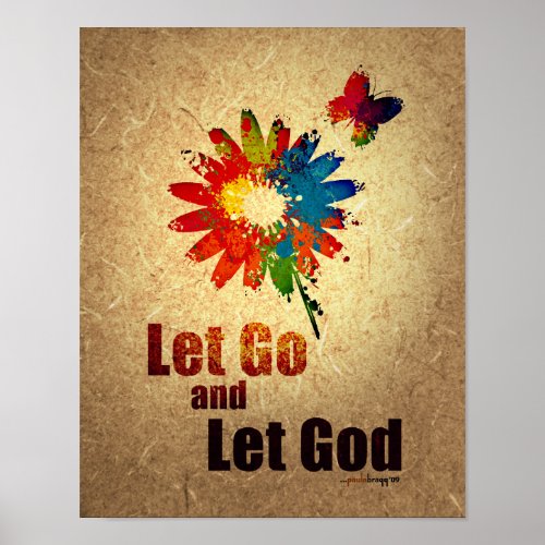 Let Go and Let God 12 step recovery program Poster