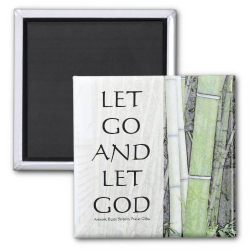 Let Go and Let God Bamboo Magnet
