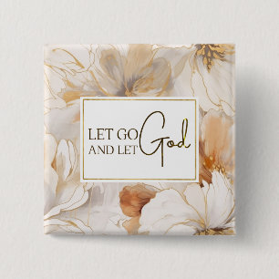 Let Go and Let God Christian Inspirational Quote Button