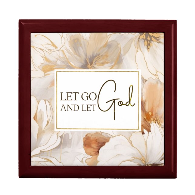 Let Go and Let God Christian Inspirational Quote  Gift Box (Front)