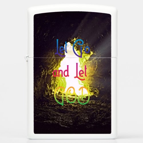 Let Go and Let God Inspiring Quote  Zippo Lighter