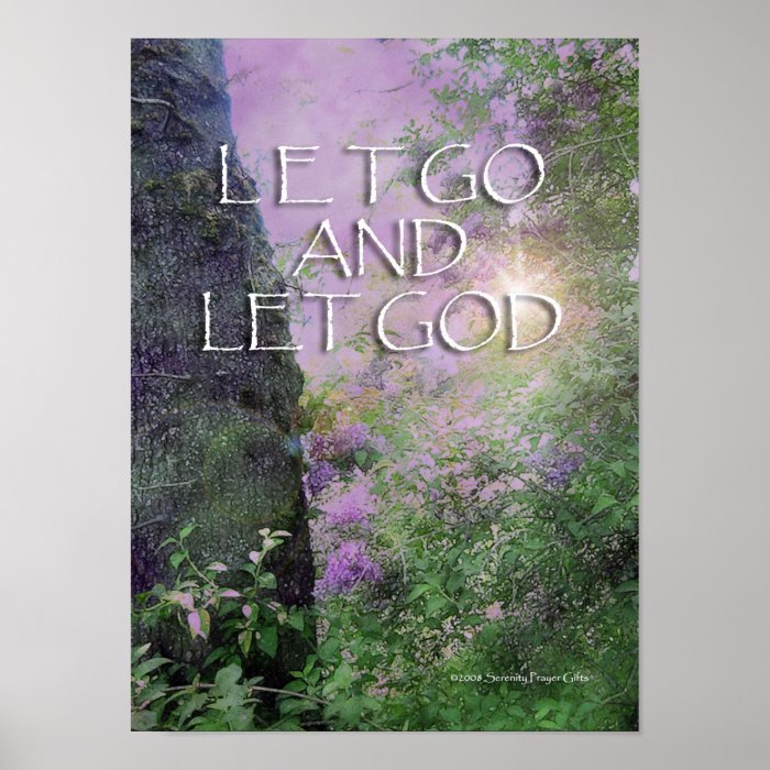 Let Go and Let God Lilacs & Tree 2 Poster