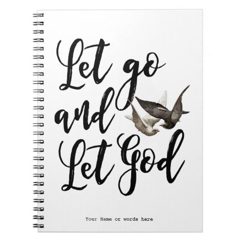 Let go and let God notebook journal