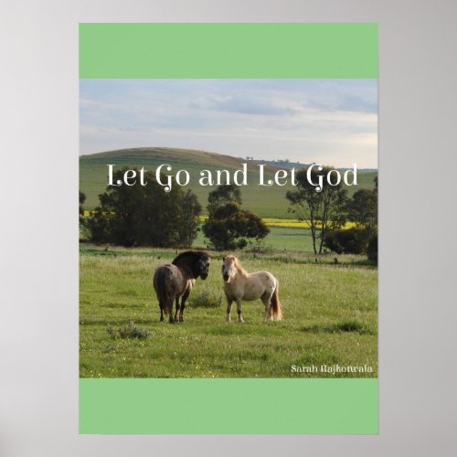 Let Go and Let God Pony Ponies Poster