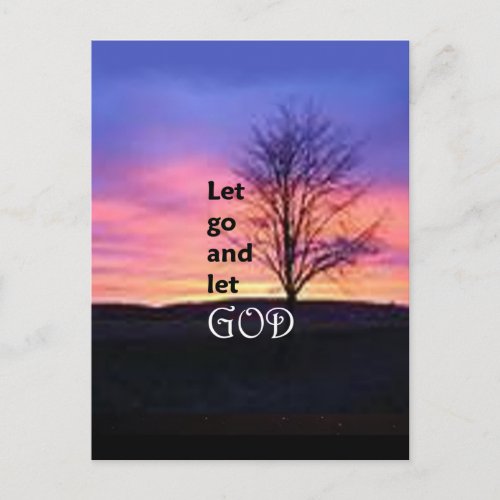 Let Go and Let God Postcard