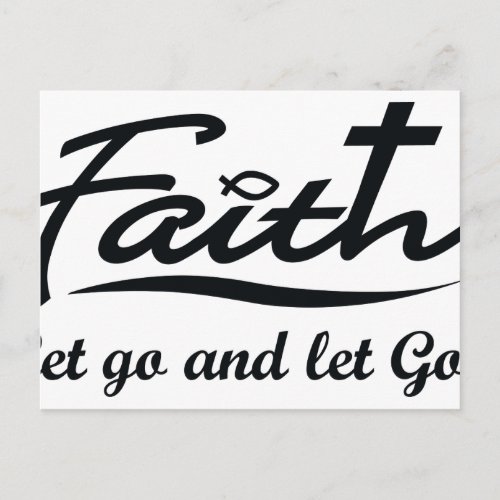 Let Go and Let God Postcard