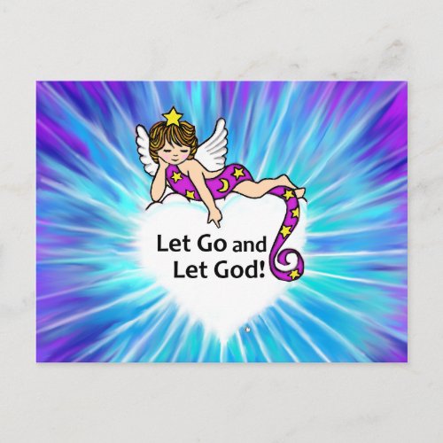 Let Go and Let God Postcard