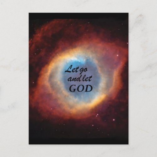 Let Go and Let God Postcard