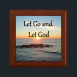 LET GO AND LET GOD SUNRISE PHOTO GIFT BOX<br><div class="desc">Enjoy your freedom to be a child of God with this inspiring recovery and spiritual slogan Let Go and Let God on a beautiful sunrise photo design. Believe in the power of God to transform your life to be happy, joyous, and free. Show your trust in the power of God...</div>