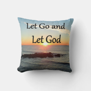 LET GO AND LET GONE SUNRISE DESIGN THROW PILLOW