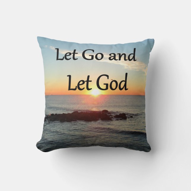 LET GO AND LET GONE SUNRISE DESIGN THROW PILLOW (Front)