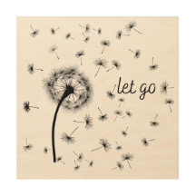 Let go, dandelion seed flowing in the wind