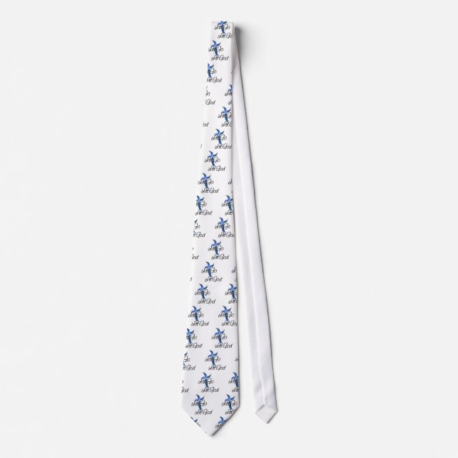 Let Go Let God Christian Neck Tie (Front)