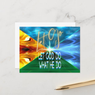Let Go Let God Do What He Do Postcard