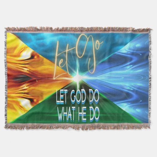Let Go Let God Do What He Do Throw Blanket