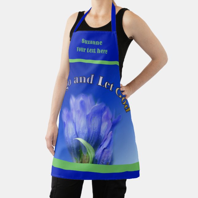 Let Go Let God Inspirational Personalized Apron (Insitu)