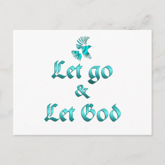 Let Go Let God Postcard