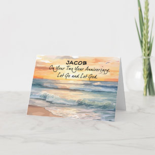 Let Go Let God Recovery Two Year Anniversary Ocean Card