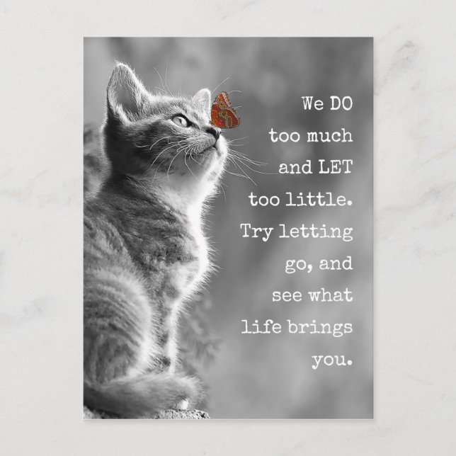 Let Go Let Life Motivational Quote Postcard (Front)