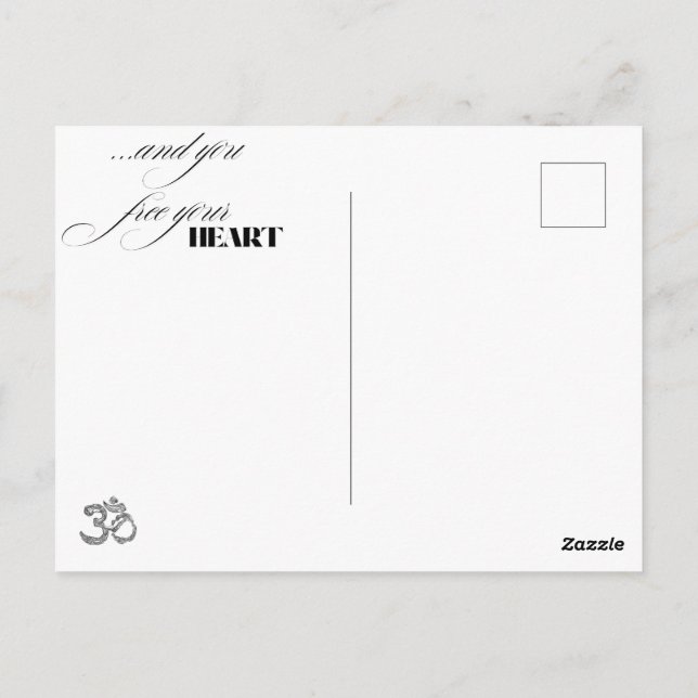 Let Go of Anger – Buddha Mindfulness Quote T-Shirt Postcard (Back)