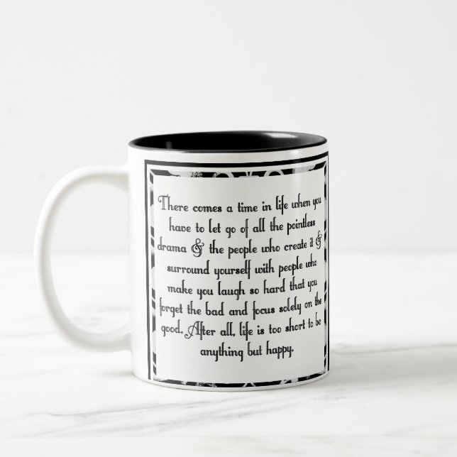 Let go of drama Two-Tone coffee mug (Left)