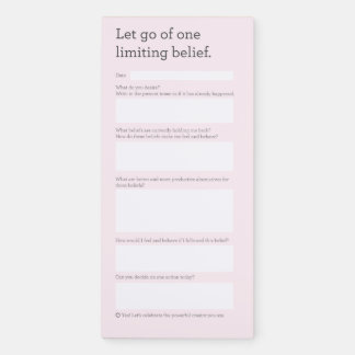 Let go of one limiting belief magnetic notepad