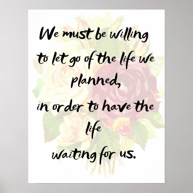 Let go of the life we planned   poster (Front)