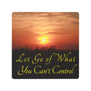 "Let Go of What You Can't Control" Wall Metal Art