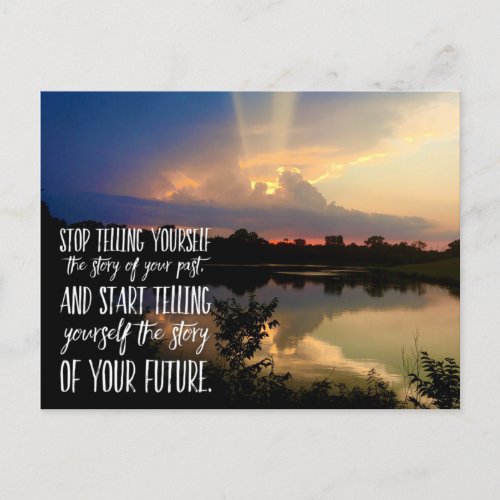 Let Go of Your Past Inspirational Quote Postcard