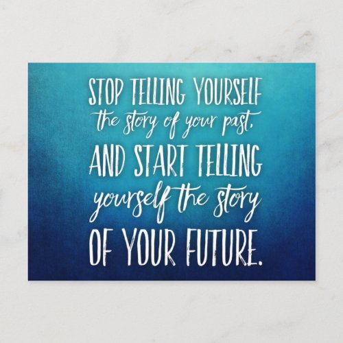 Let Go of Your Past Motivational Quote Postcard