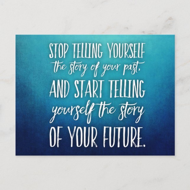 Let Go of Your Past Motivational Quote Postcard (Front)
