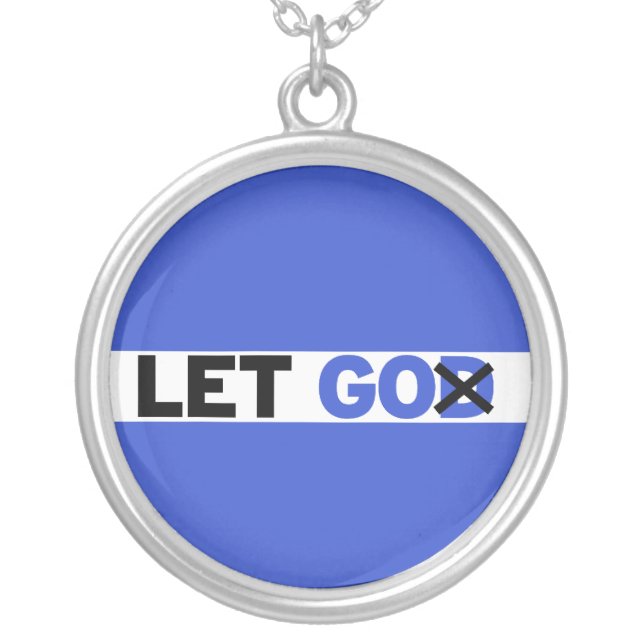 Let GO Silver Plated Necklace (Front)