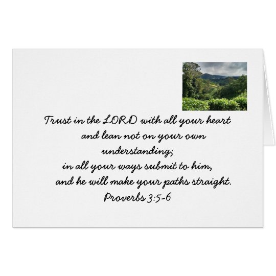 Let go. Trust God. Bible verse card. Card