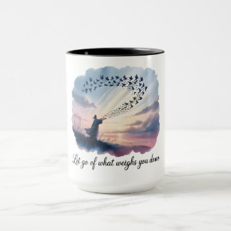 Let Go - Watercolor Dove Flight Mug