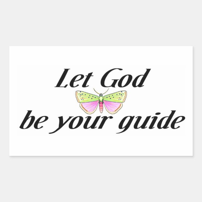 Let God be your guide Rectangular Sticker (Front)