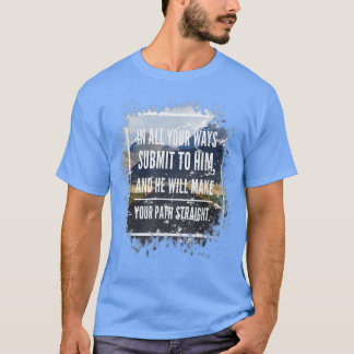 Let God Direct Your Path Christian Faith Bible Ver T-Shirt