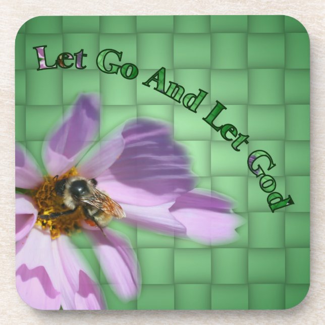 Let God Floral Inspirational Coaster Set (Front)