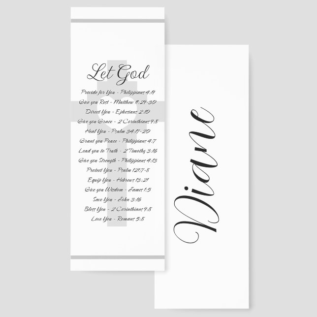 Let God personalized Bookmarks (Front & Back)