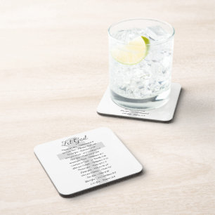 Let God scripture inspiration Beverage Coaster