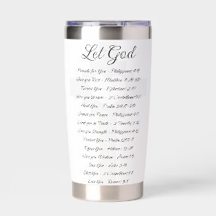 Let God scripture inspiration personalized Insulated Tumbler