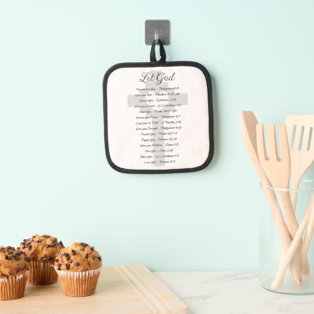 Let God scripture inspiration Pot Holder (Insitu(Hanging))
