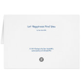 Let Happiness Find You Cards (Back Horizontal)