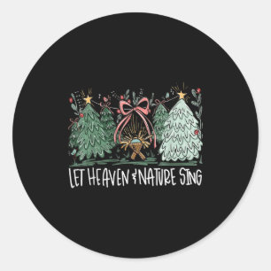 Let Heaven & Nature Sing Christmas Baby Jesus Classic Round Sticker