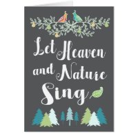 Let Heaven and Nature Sing Christian Christmas Card