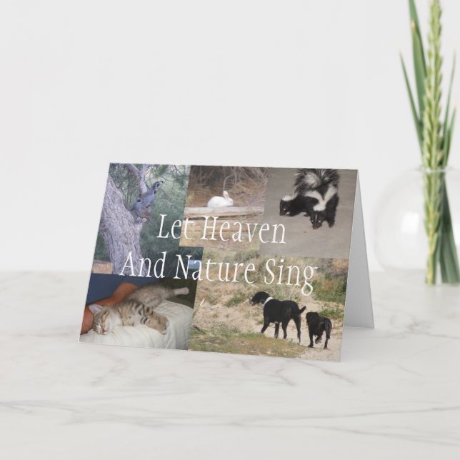 Let Heaven And Nature Sing Christmas Card (Front)